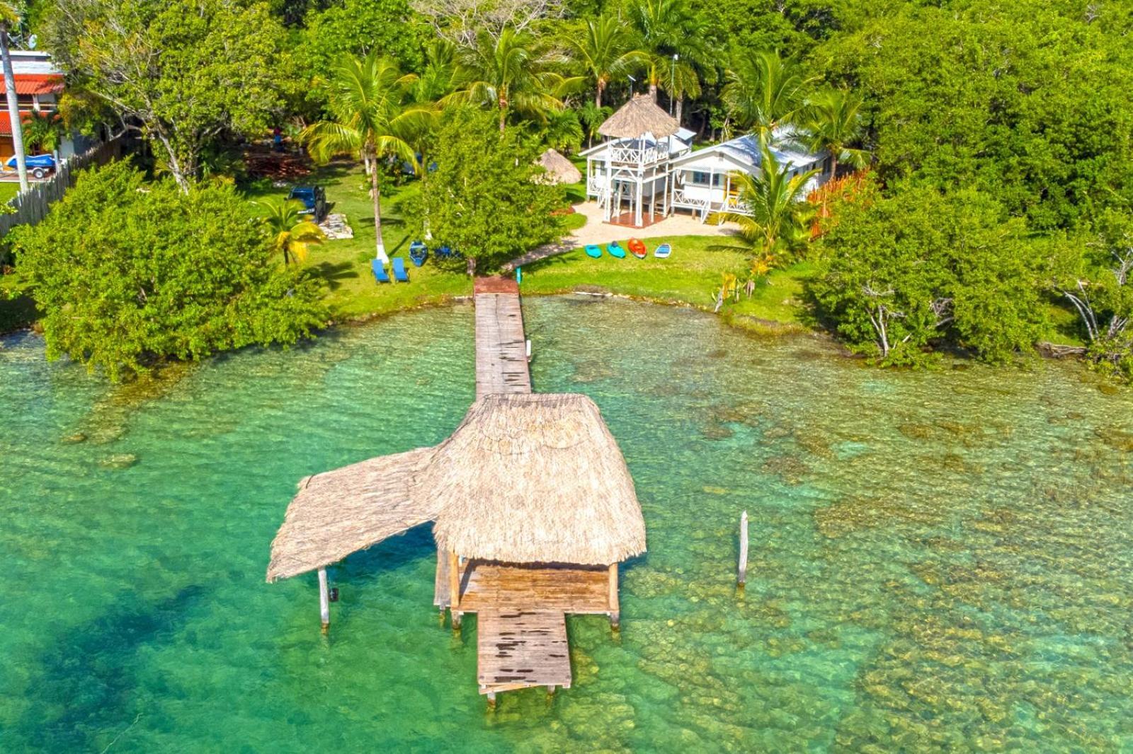 Cabana Con Muelle Privado En La Laguna De Бакалар Экстерьер фото