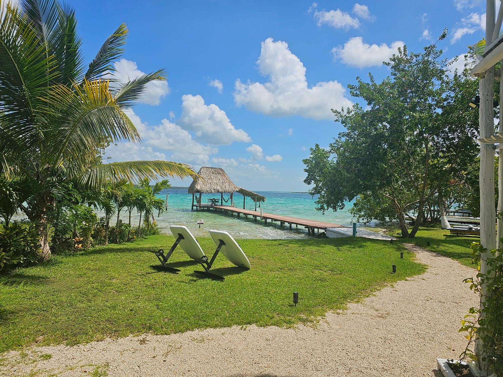 Cabana Con Muelle Privado En La Laguna De Бакалар Экстерьер фото